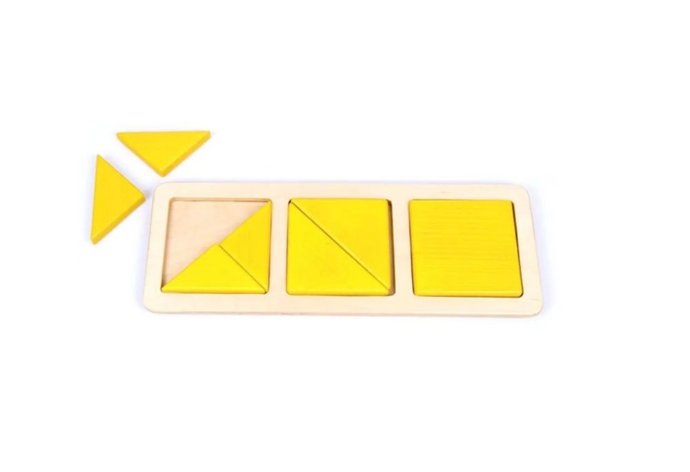 Edu Fun Squares And Triangles - Suitable for 12 months and above 8 Pcs