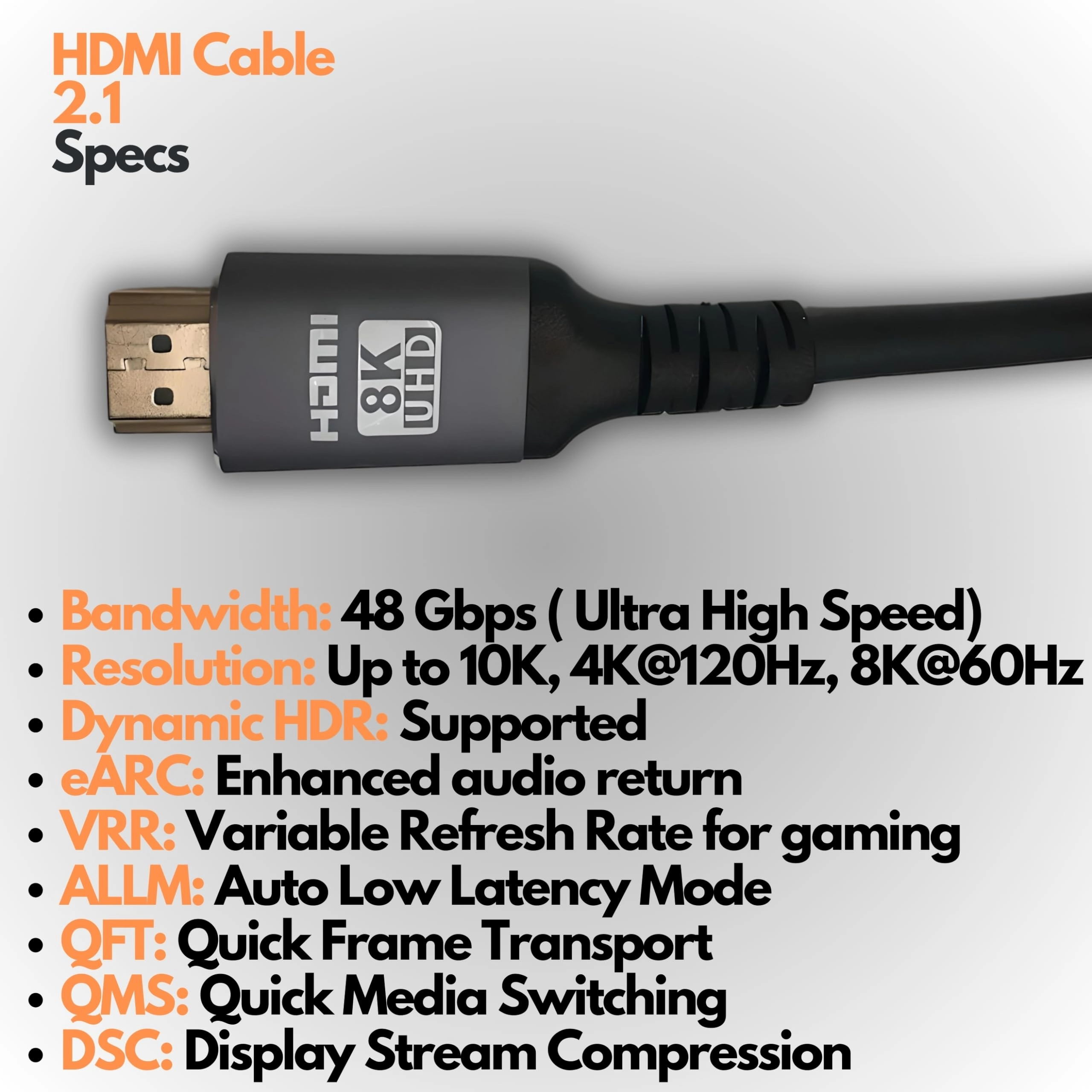 8K HDMI Cable - 1m