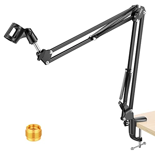 Mic Stand - Extendable Scissor Arm Table Mounting Clamp