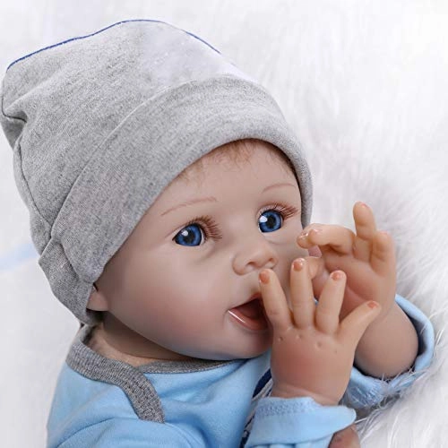 Reborn Baby Doll - 55cm/22in Soft Silicone Dressed