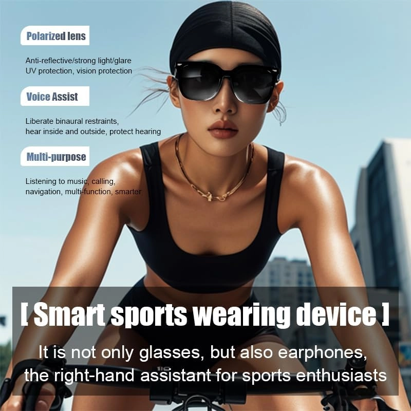 Smart Wireless Bluetooth Sunglasses - 20 Mins Quick Charge Bluetooth 5.3 UV400 Polarized