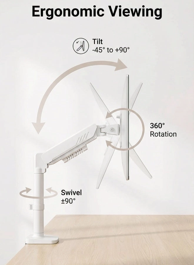 Desktop display single arm bracket - 13-34 inch 75x75/100x100mm