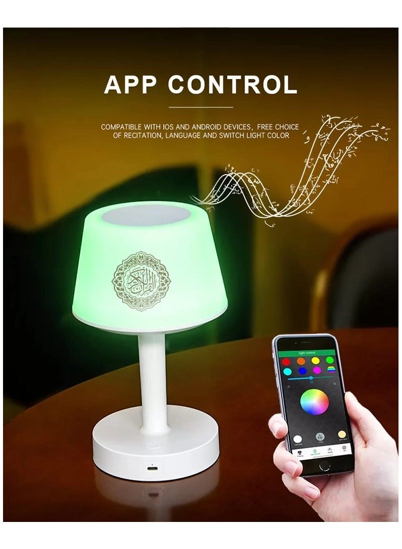 M-103 - Desk Lamp Quran Speaker 7 Changeable Colorful Lights Bluetooth