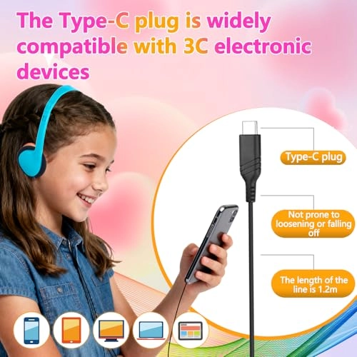USB Type C Kids Wired Headphone Pack