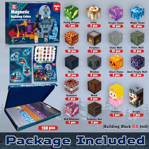 Magnetic Blocks - Dark Castle Sword Domain World 150 pcs