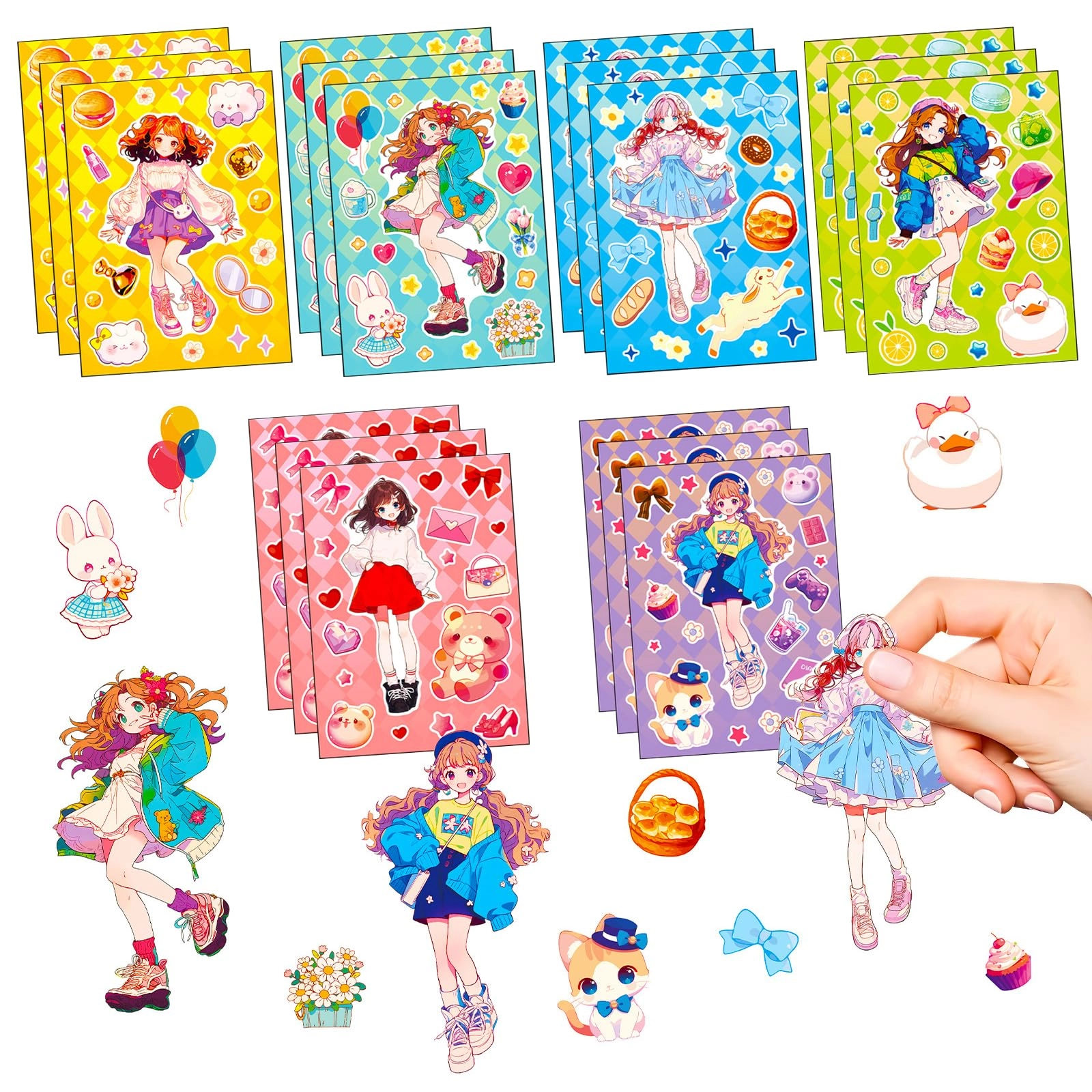 segxn Princess Dress Up Sticker Book 18 pcs