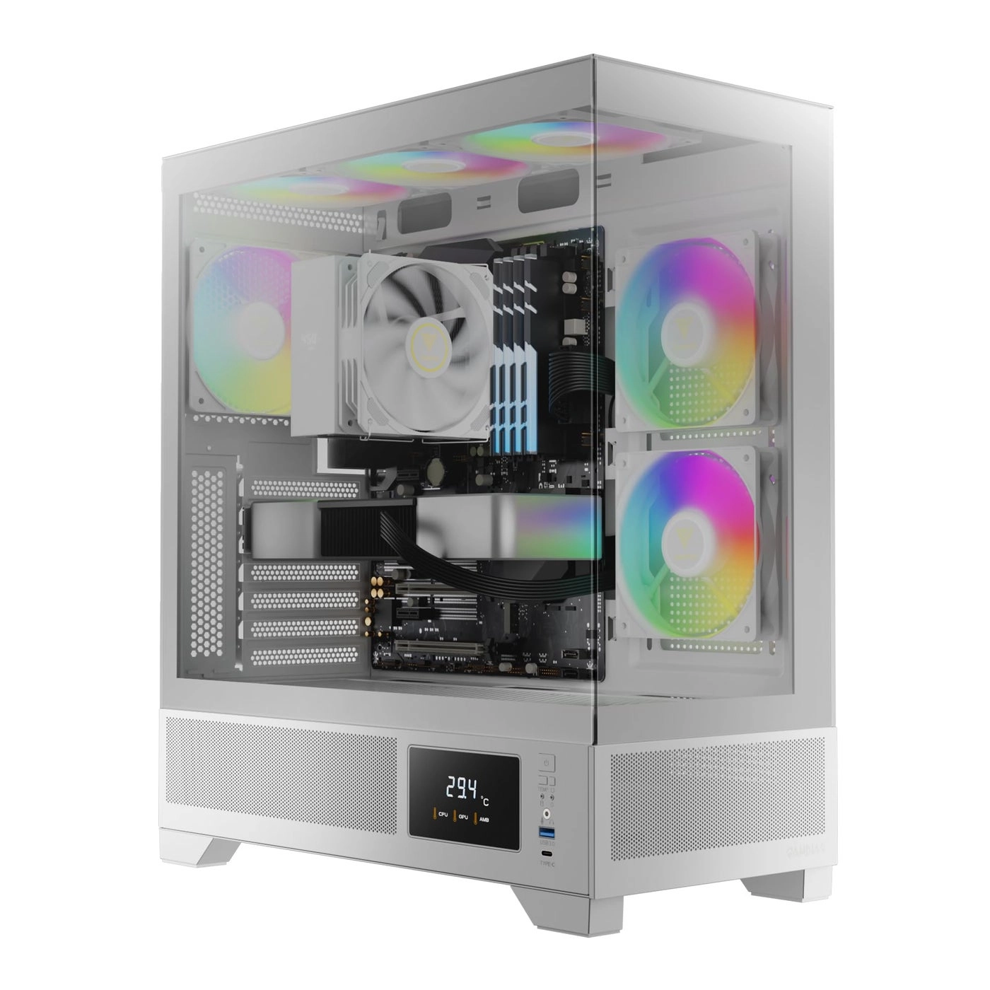 ZEUS - Side Tempered Glass Panel ATX Mid Tower