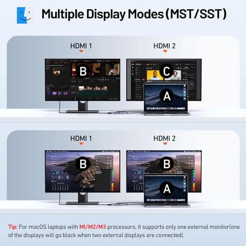 13-in-1 Docking Station - Dual 4K 100W Power Delivery