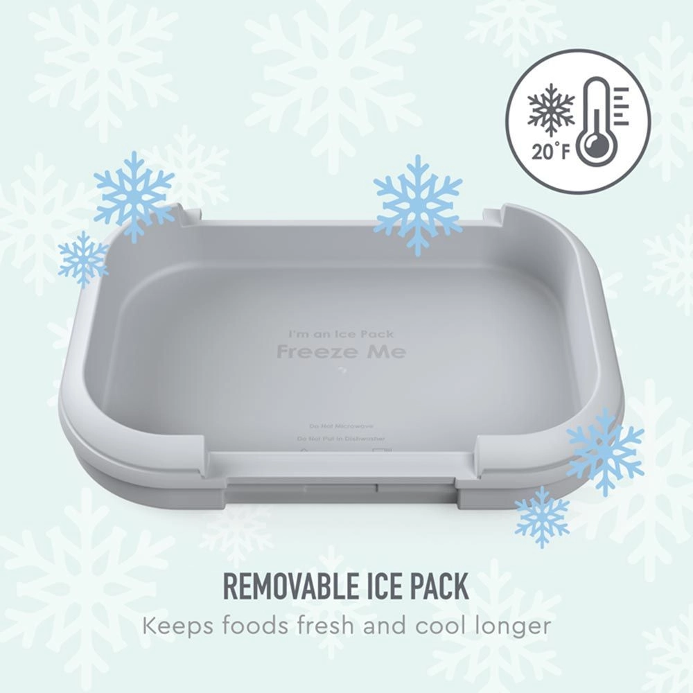 Kids Chill Lunch Box - Green four compartments