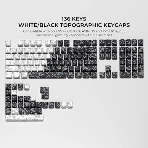 XVX Topographic PBT Keycaps - 136 piece(s)