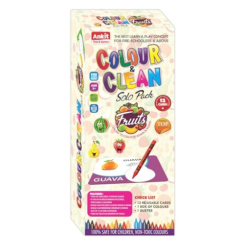 Color & Clean Flash Cards - 3 Years and Above 14 pieces