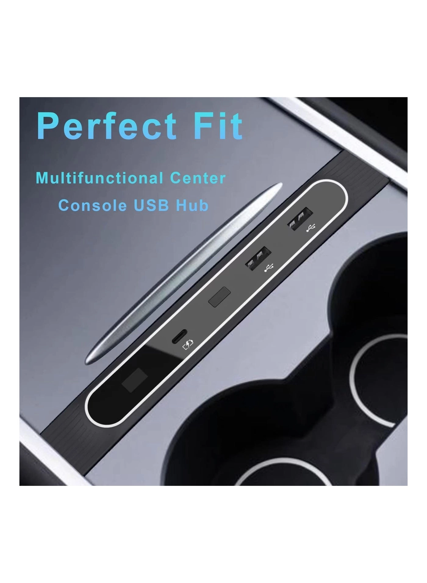 Glovebox USB Hub - 4-in-1 Model 3/Y