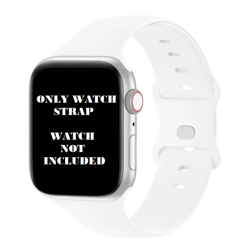 PEFKO Double Loop Soft Silicone Watch Band for Apple Watch Series 8/7/6/5/4/3/2/1/SE - 42MM 44MM 45MM / 49MM ULTRA