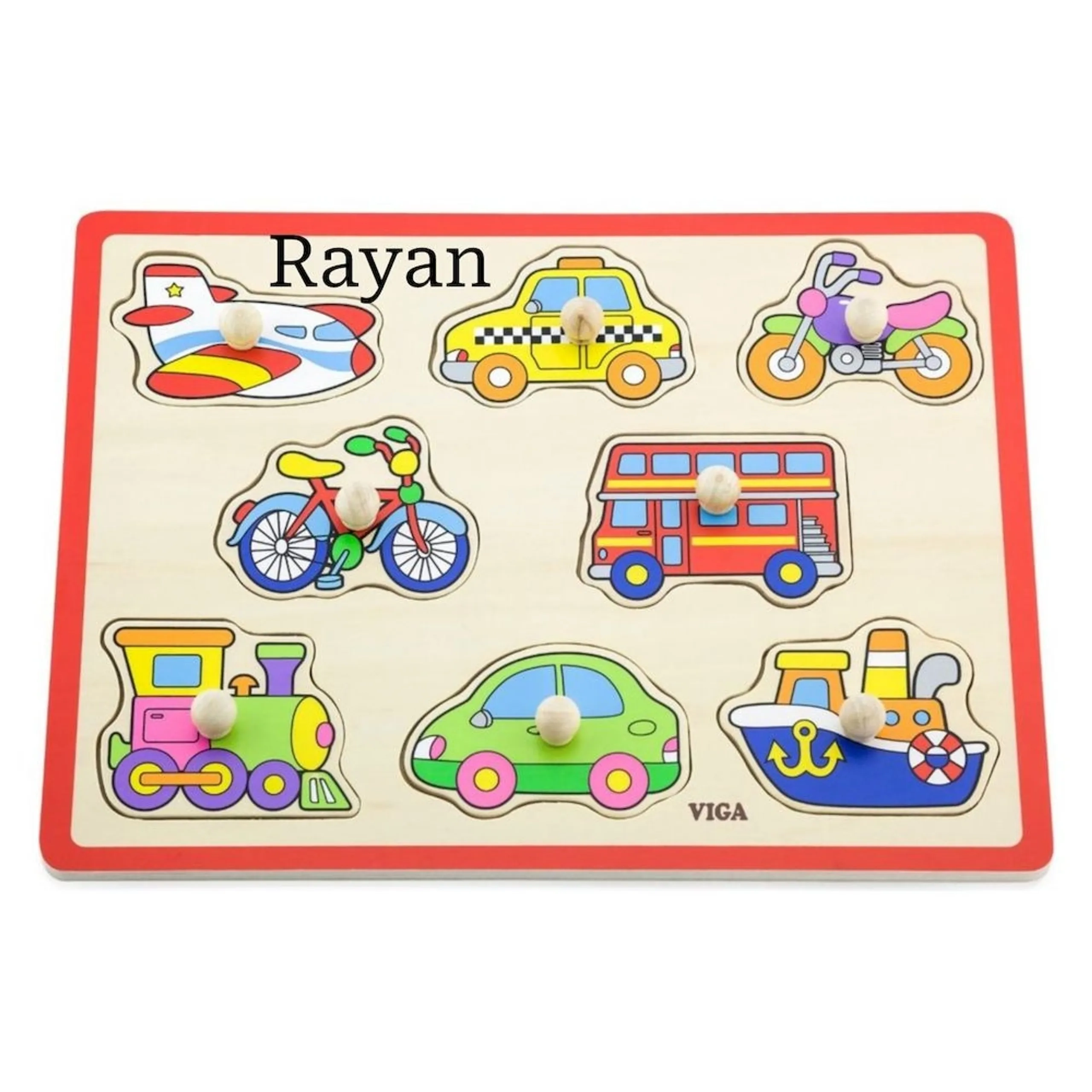 VIGA Transports Knob Puzzle - 18 months+ 8 pieces