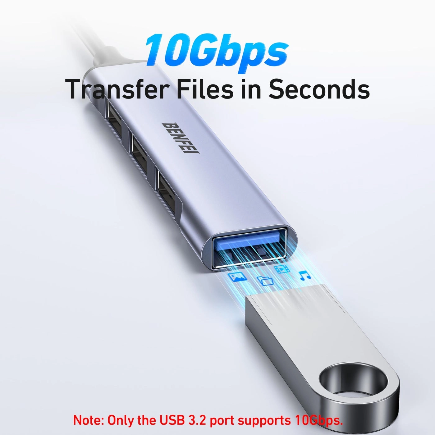 USB 3.0 Hub - 4 Ports USB A Ultra Compact
