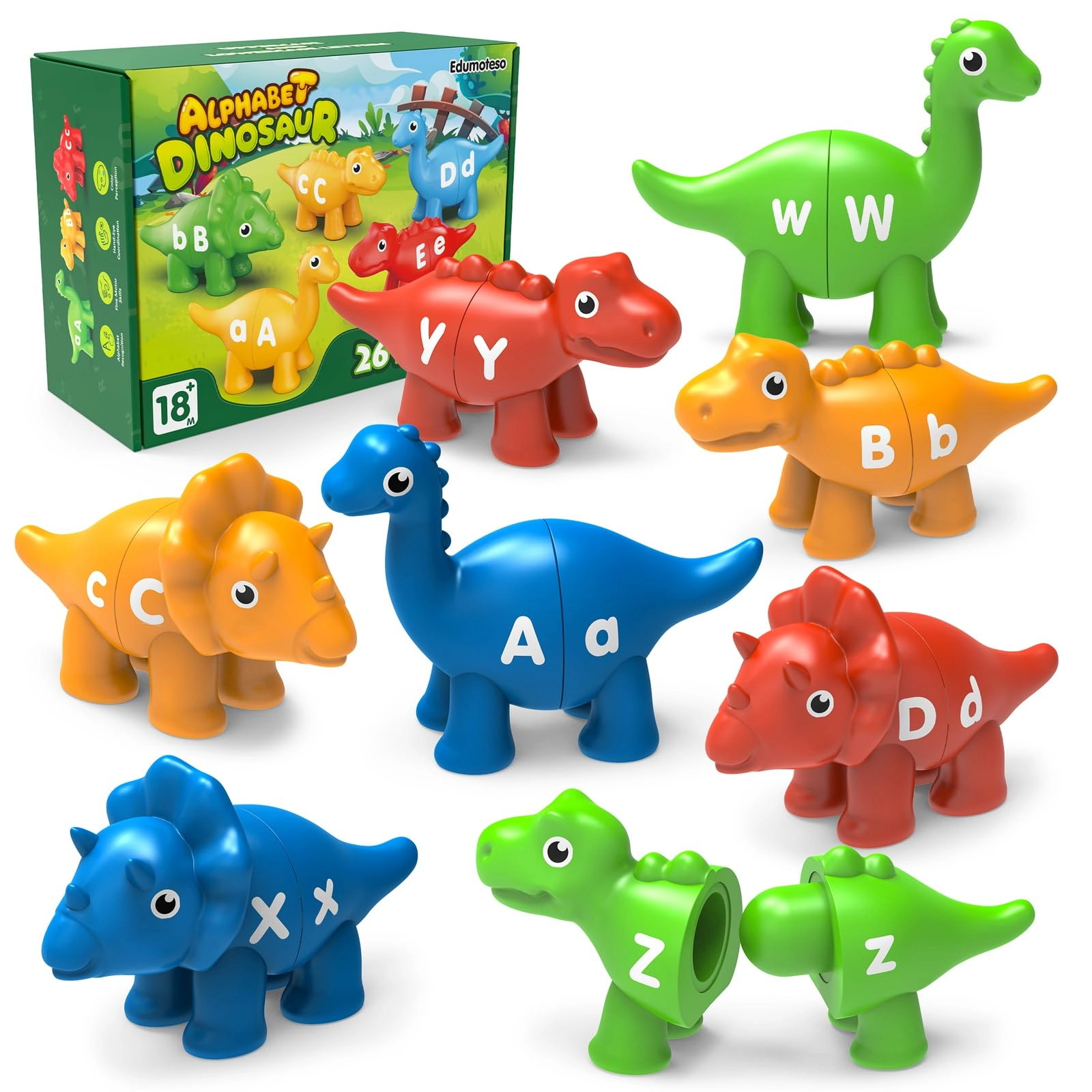 Edumoteso Dinosaur Alphabet - 18M+ 26 pieces