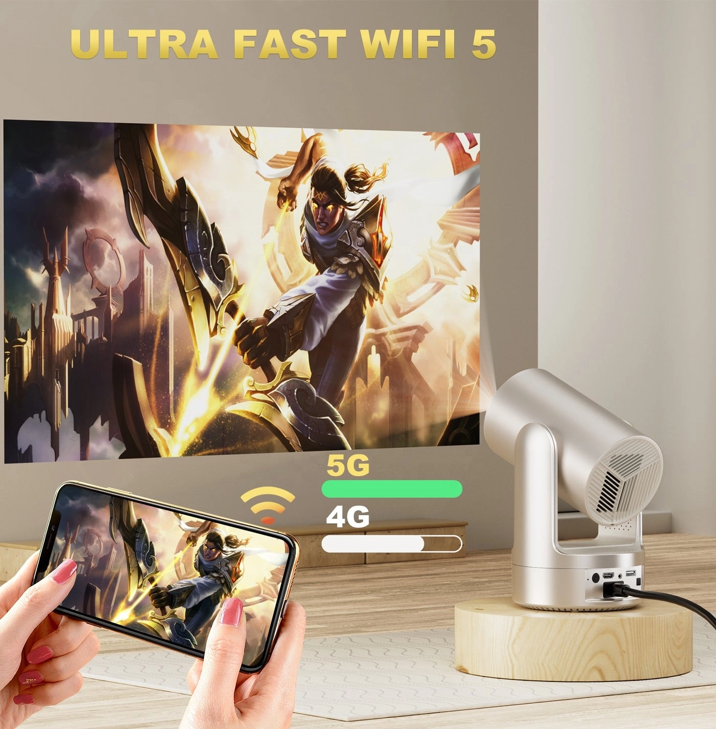 Mini Cinema Projector HY320 300 ANSI lumens