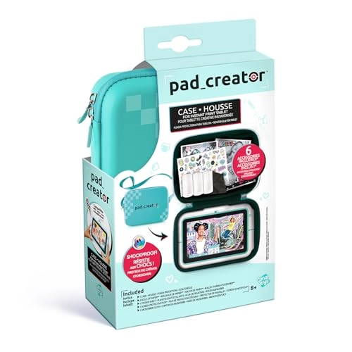 Case with 3 Paper Rolls and Sticker Sheet for Pad Creator Instant Print Tablet