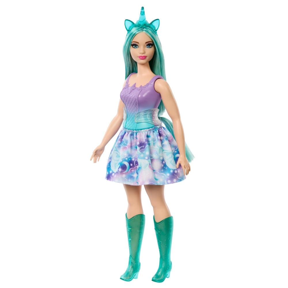 Barbie Unicorn Dolls - Colourful Fantasy Hair Colour Gradient Outfits Ages 12+