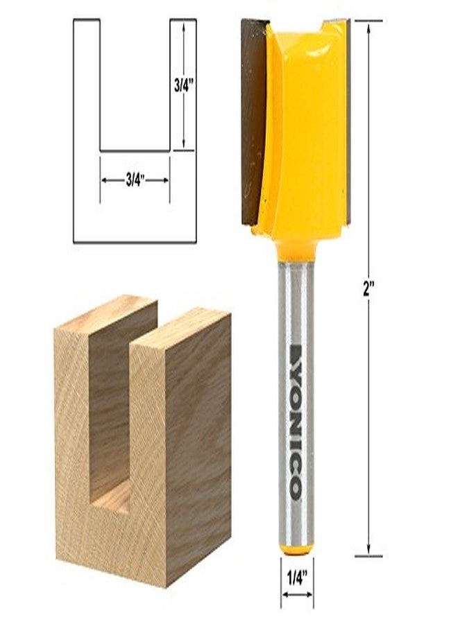 Straight Router Bits - 3/4-Inch 1/4-Inch