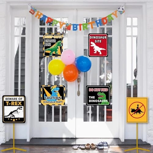 Dinosaur Signs - 12 PCS Birthday