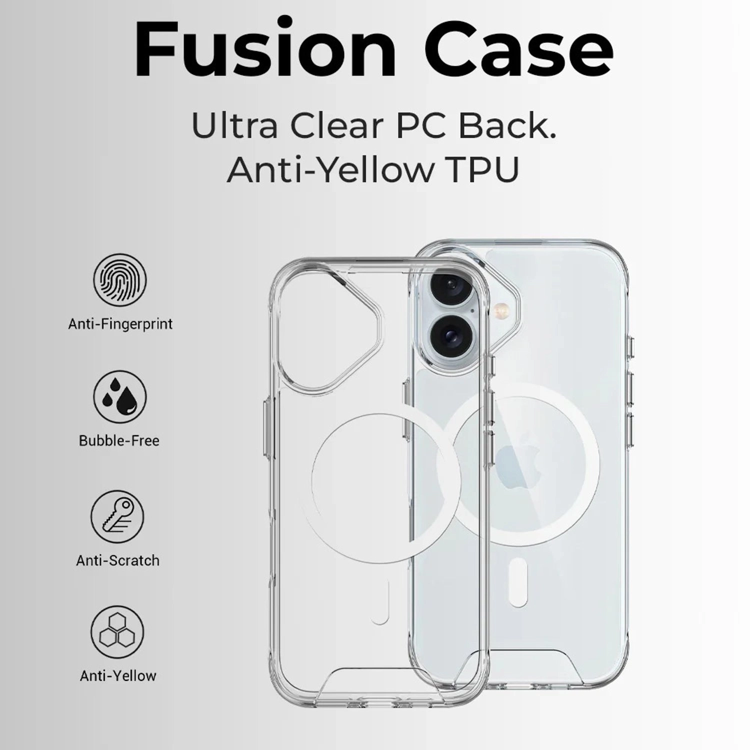 MagSafe Clear Case + Screen Protector + Lens Protector for iPhone 17