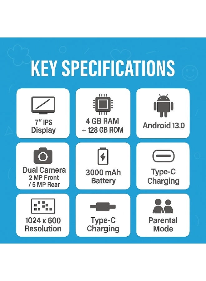 K2 Tablet - 4GB 7 Inch 128GB