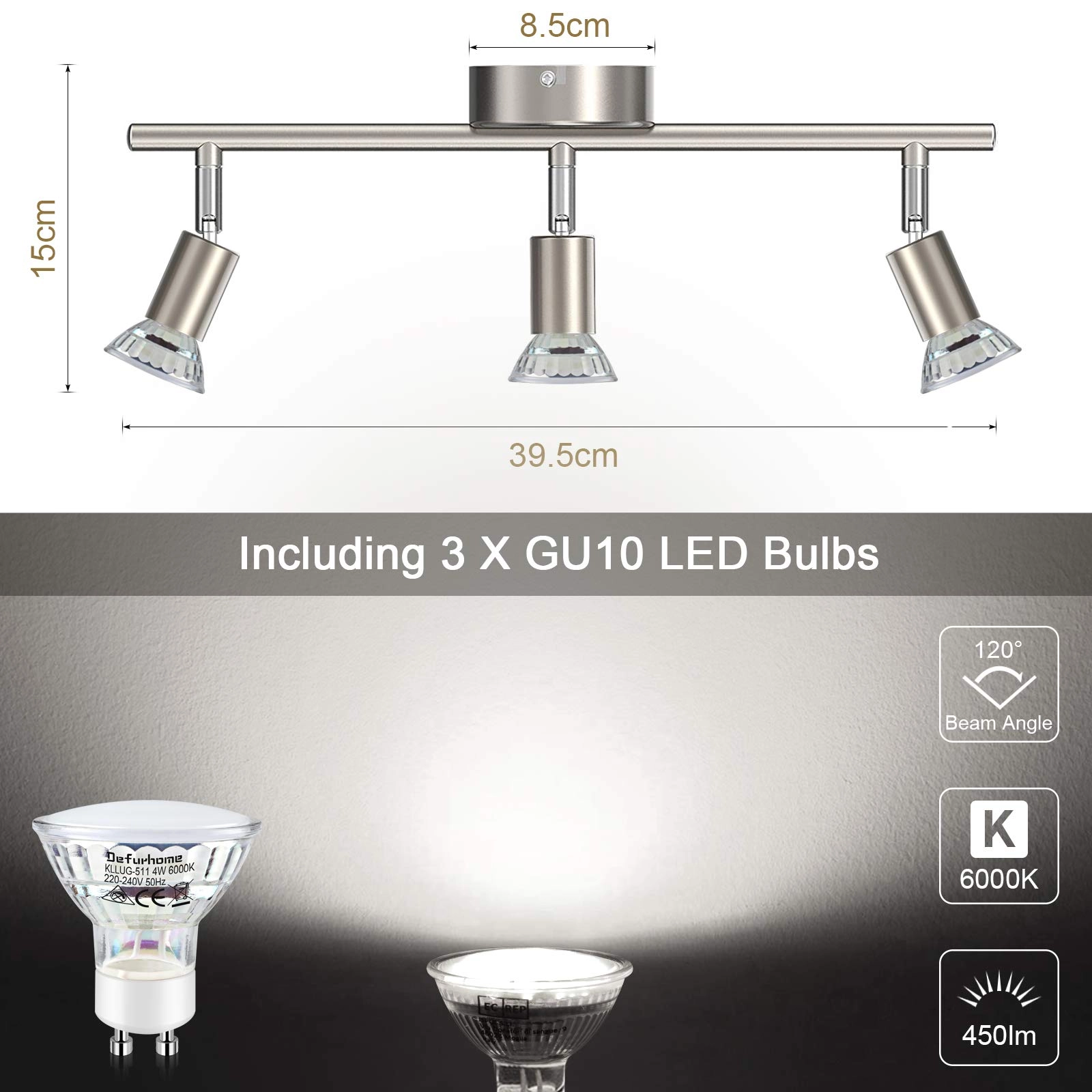 LED Ceiling Light - 6000 K Dimmable