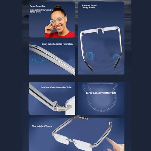 AI Smart Glasses - 144 Languages 8 Hours Playback