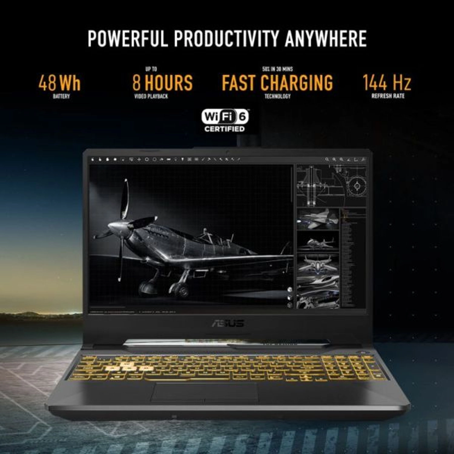 TUF Gaming F15 FX506HC-HN111W - 15.6'' Core i5-11400H 8GB DDR4 512GB SSD