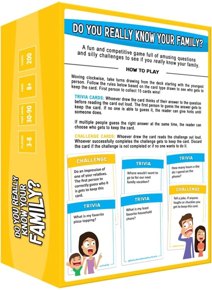 Do You Really Know Your Family? Conversation Card Game - 1 piece 3+ Years