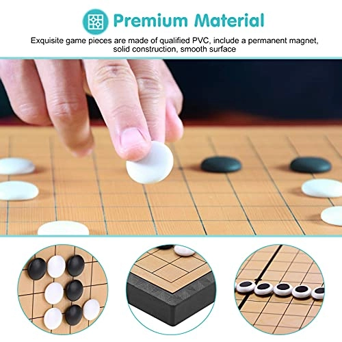 Go Game Set - Magnetic Folding 19x19 Board