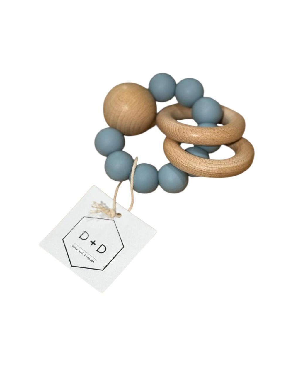 Teething Rattle - Eco Wood Silicone