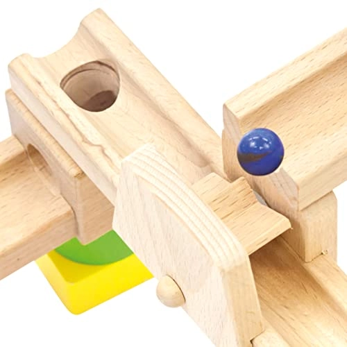 Wooden Contruction Marble Run Set - 3 years and up 40 pcs