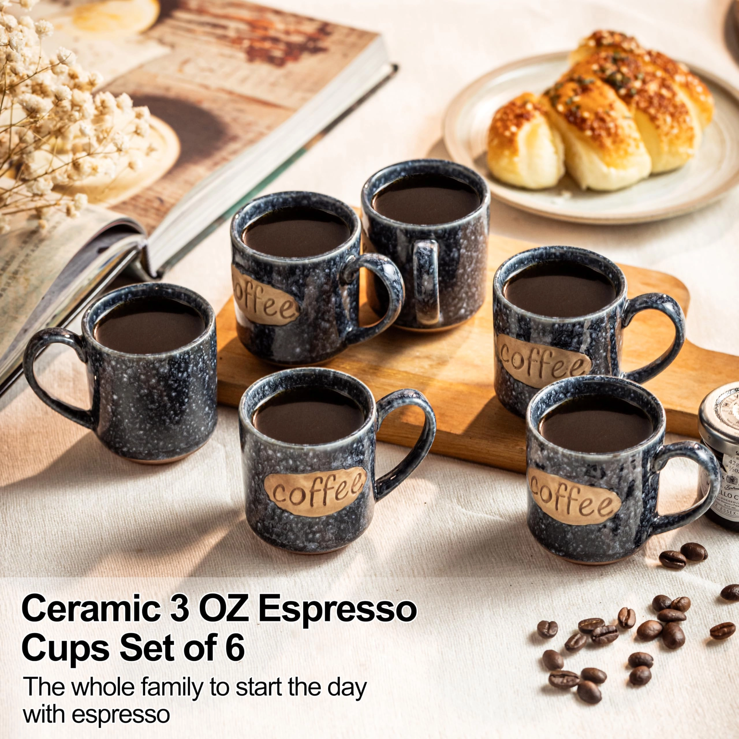 Espresso Cup - 6 pcs - coffee design