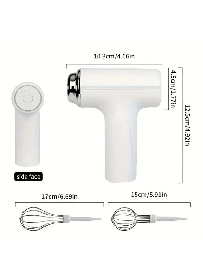 Handheld Cream Mixer - USB Rechargeable 3-Speed 2-in-1