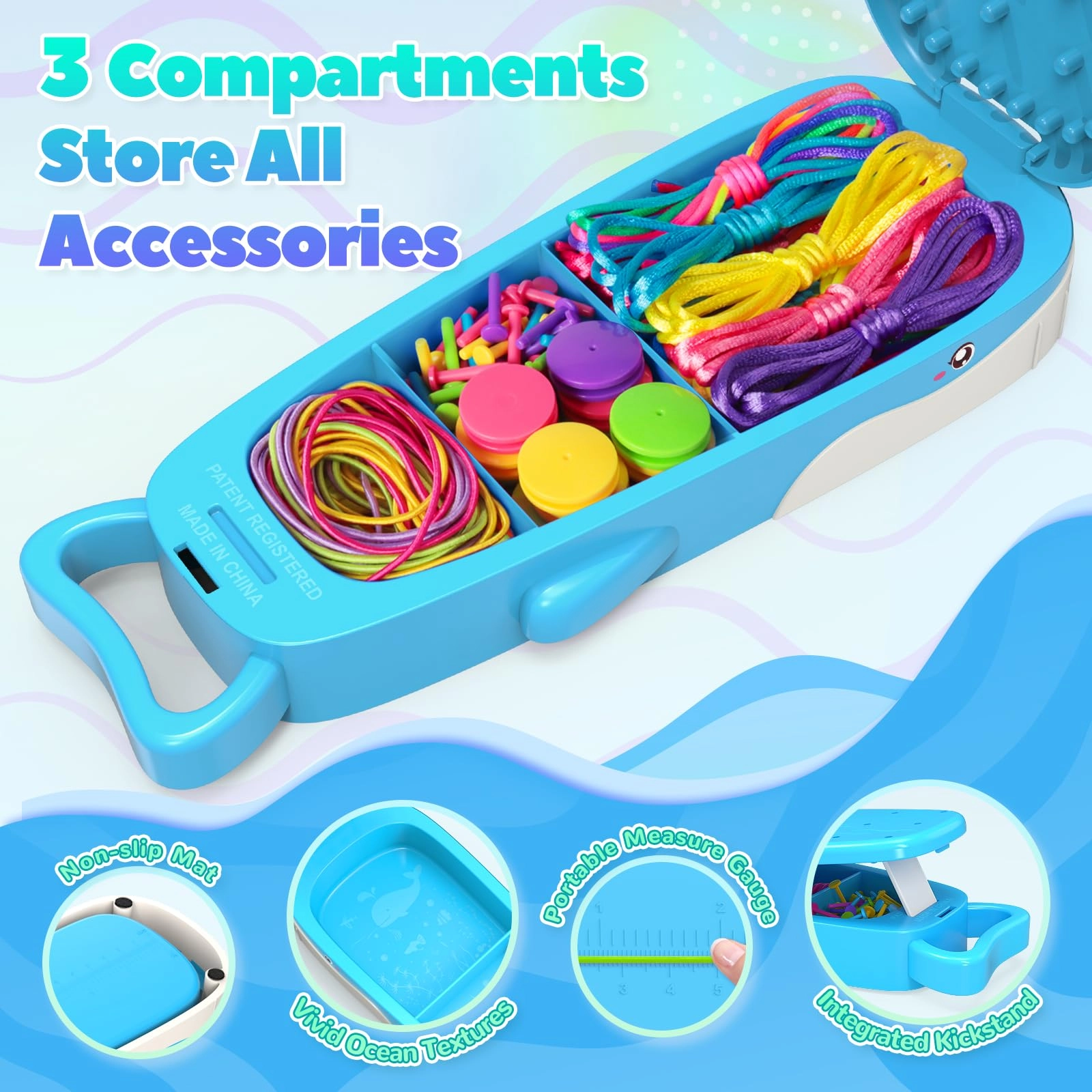 WBB-01 - Bracelet Making Kit Whale Shaped Blue