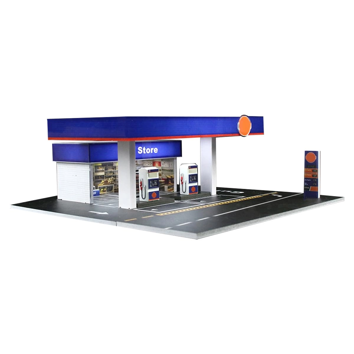 BAUBAUPLAY Gulf Petrol Station - 1 set 1:64