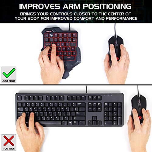 One Handed Keyboard Mini Gaming Keypad - Wired