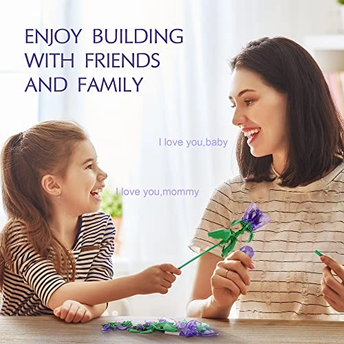 Rose Flower Bouquet Building Set - 126pcs