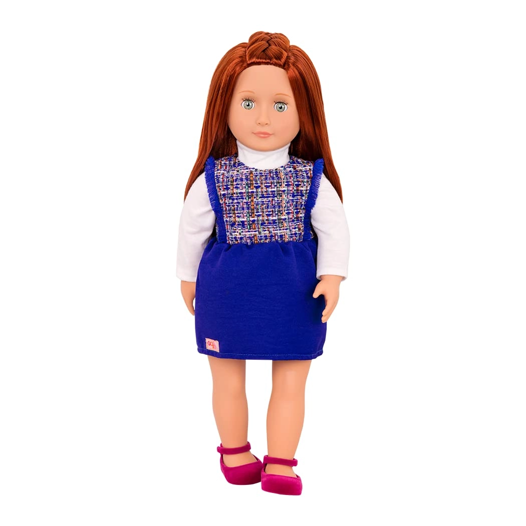 BattatCo Lenaya Fashion Doll - 18-inch Plastic Red Hair Ages 3+