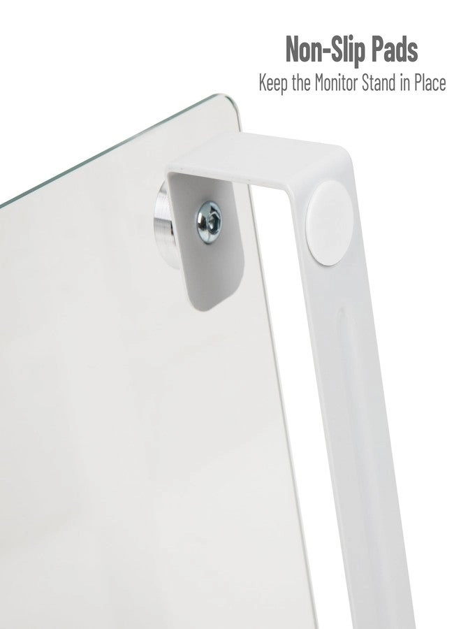 Monitor Stand - Ventilated Metal Mesh Silver