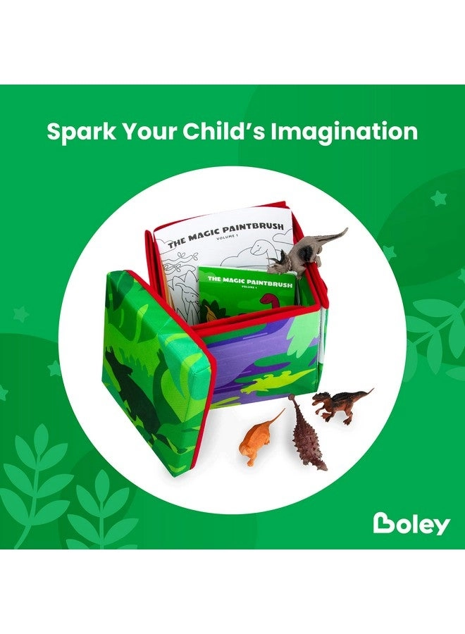 Dino Play Mat + Toy Storage Box + Plastic Dinosaur Figures + Dinosaur Books - Ages 3+