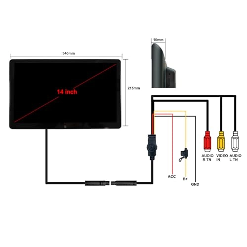 Car Headrest Display - 14-inch