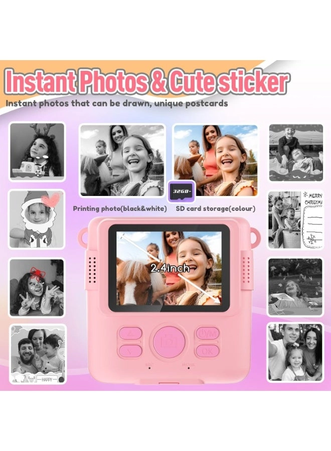 Instant Print Camera - 32GB SD Card Pink
