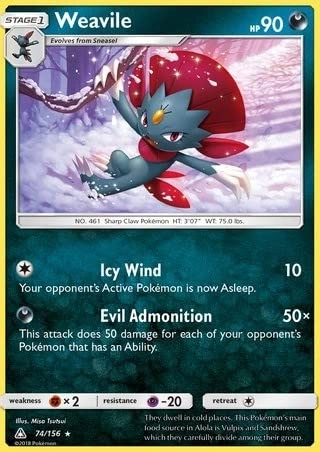 Pokémon Pokemon Weavile 74/156 - English