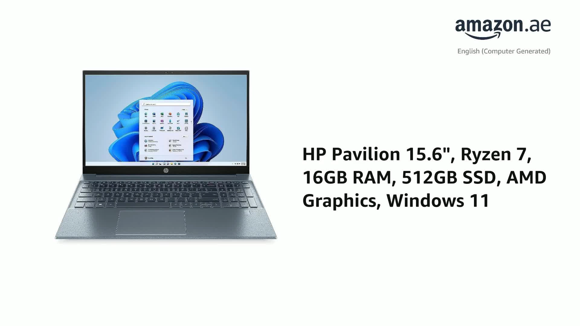 Pavilion (2023) - 15.6'' Ryzen 7-7730U 16GB DDR4 512GB SSD