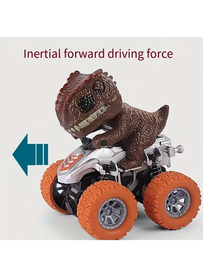 Triceratops Inertia Toy Car - 360° Rotatable Friction-Powered