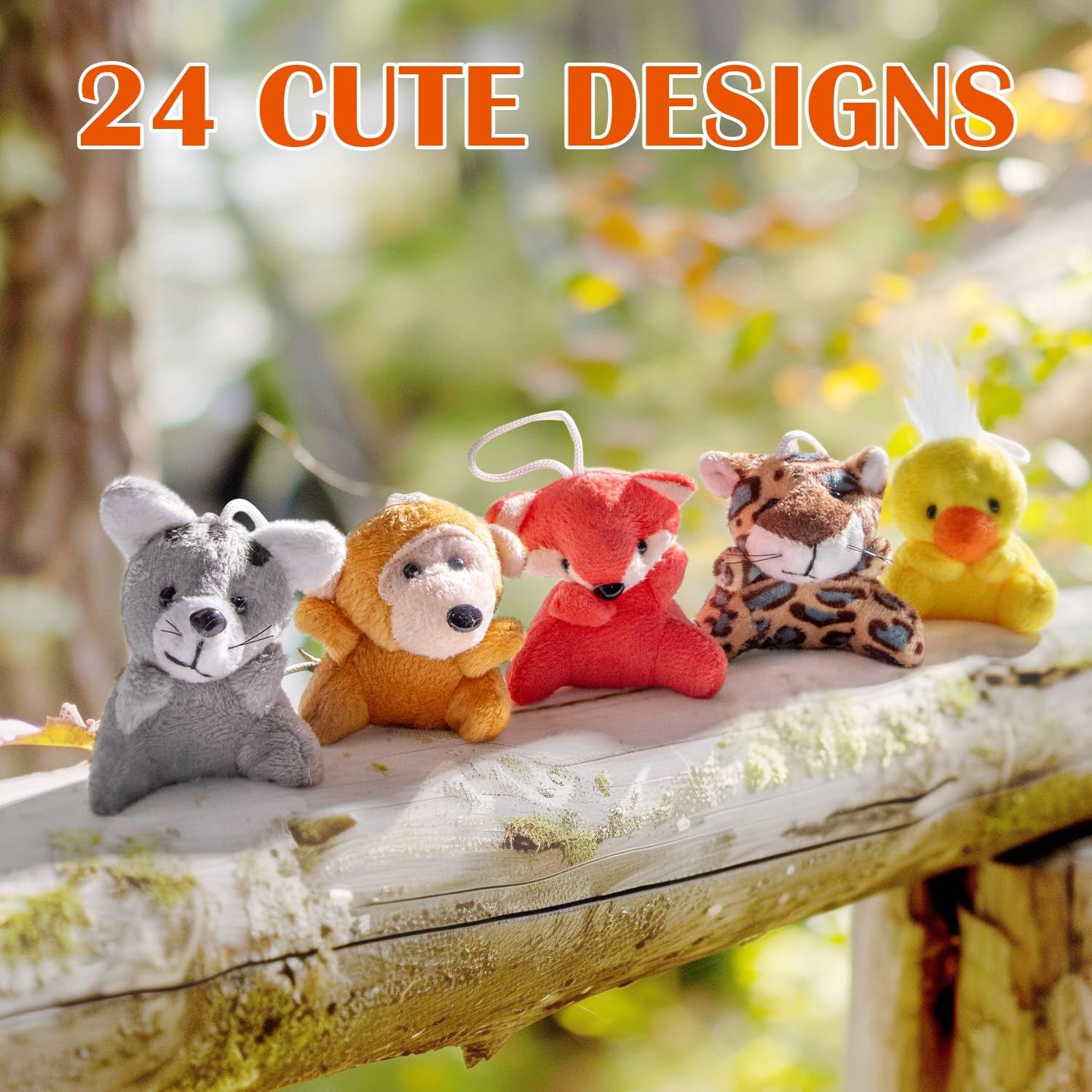 Mini Stuffed Animals - 24 Pack Multicolor