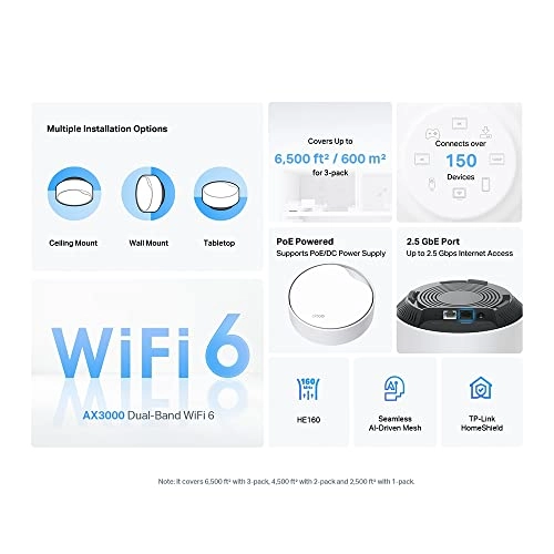 DECO X50-POE - Wi-Fi 6 Pack of 3